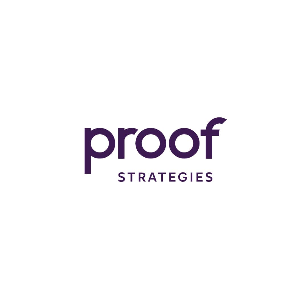Purple "Proof Strategies" logo