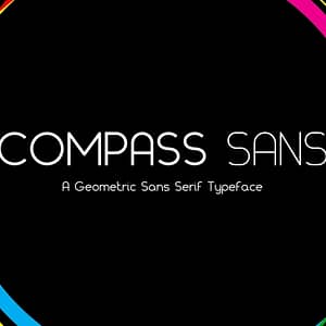 Type specimen: Compass Sans, A Geometric Sans Serif Typeface